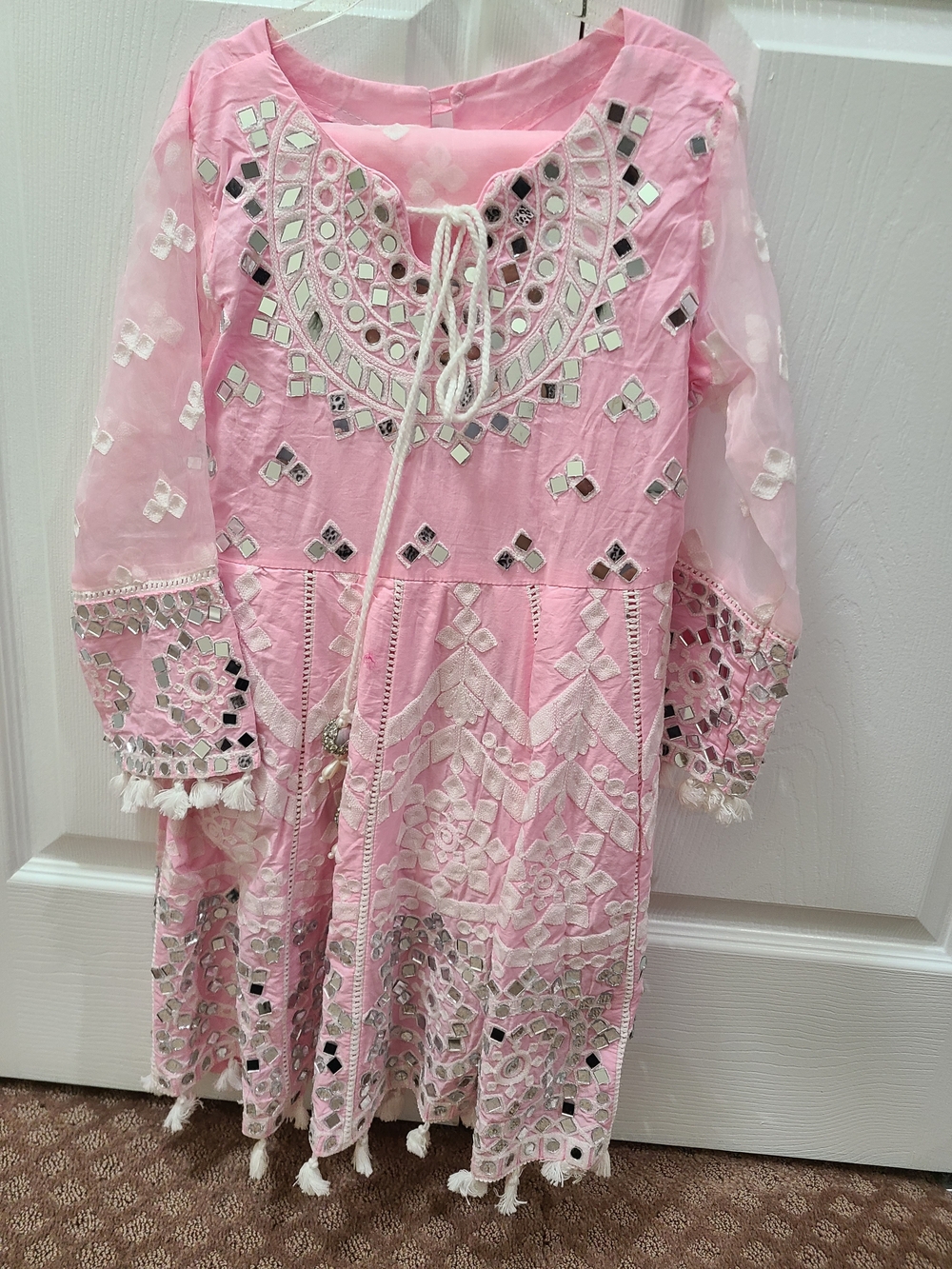 Pink 3 Piece Dress For Girls